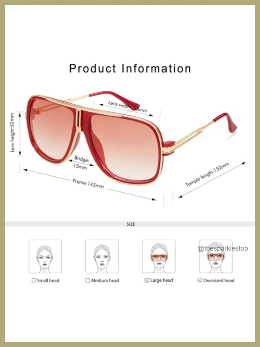 Retro Aviator Sunglasses Oversized Metal Frame UV400 Protection Driving Shades